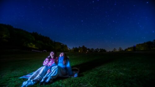 阿智村にある昼神温泉 おとぎ亭 光風方見える星空