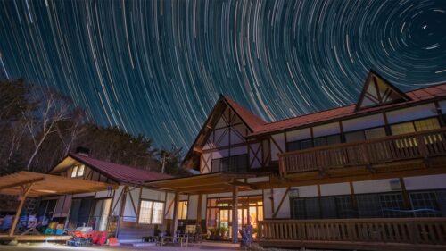 岩根山荘から見えた星の軌跡