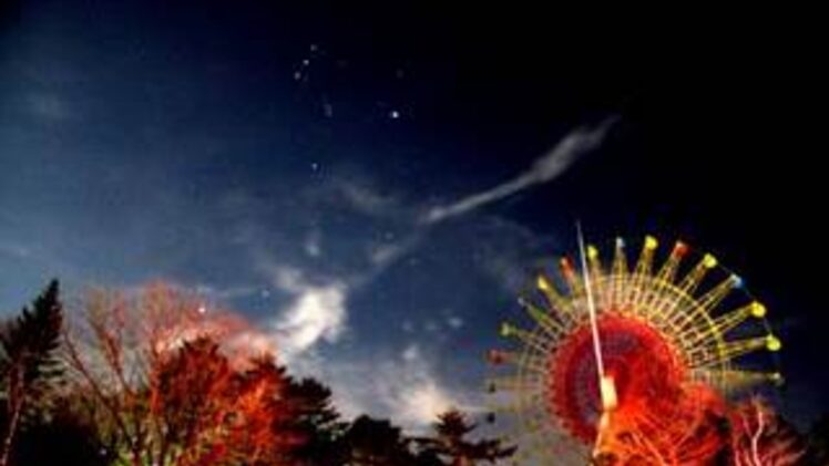 北軽井沢 ブルーベリー YGH（星空観察会を実施しているペンション♪）の星空観察会の様子