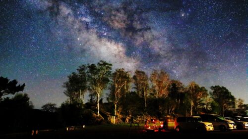 しらびそ高原天の川という宿から見える星空