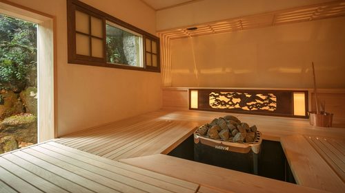 おちあいろう（囲炉裏をモチーフにしたサウナ&暖炉のあるラウンジ♪）の囲炉裏サウナ