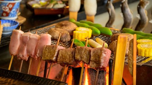 塩原温泉 湯守田中屋（囲炉裏を囲んで味わう炉端料理！）の炉端料理