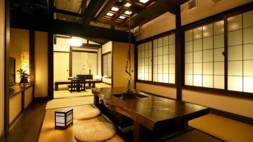 土肥温泉 和の匠 花暖簾の囲炉裏のある客室