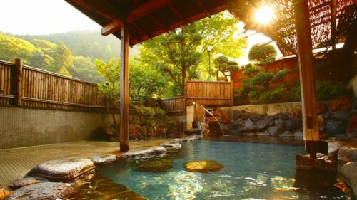 「御宿さか屋」（囲炉裏を囲んでお食事が楽しめる宿！）の露天風呂