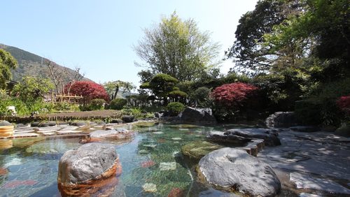 庭園露天を味わう宿 湯さか荘(ロケーション抜群の庭園風呂♪)の庭園風呂